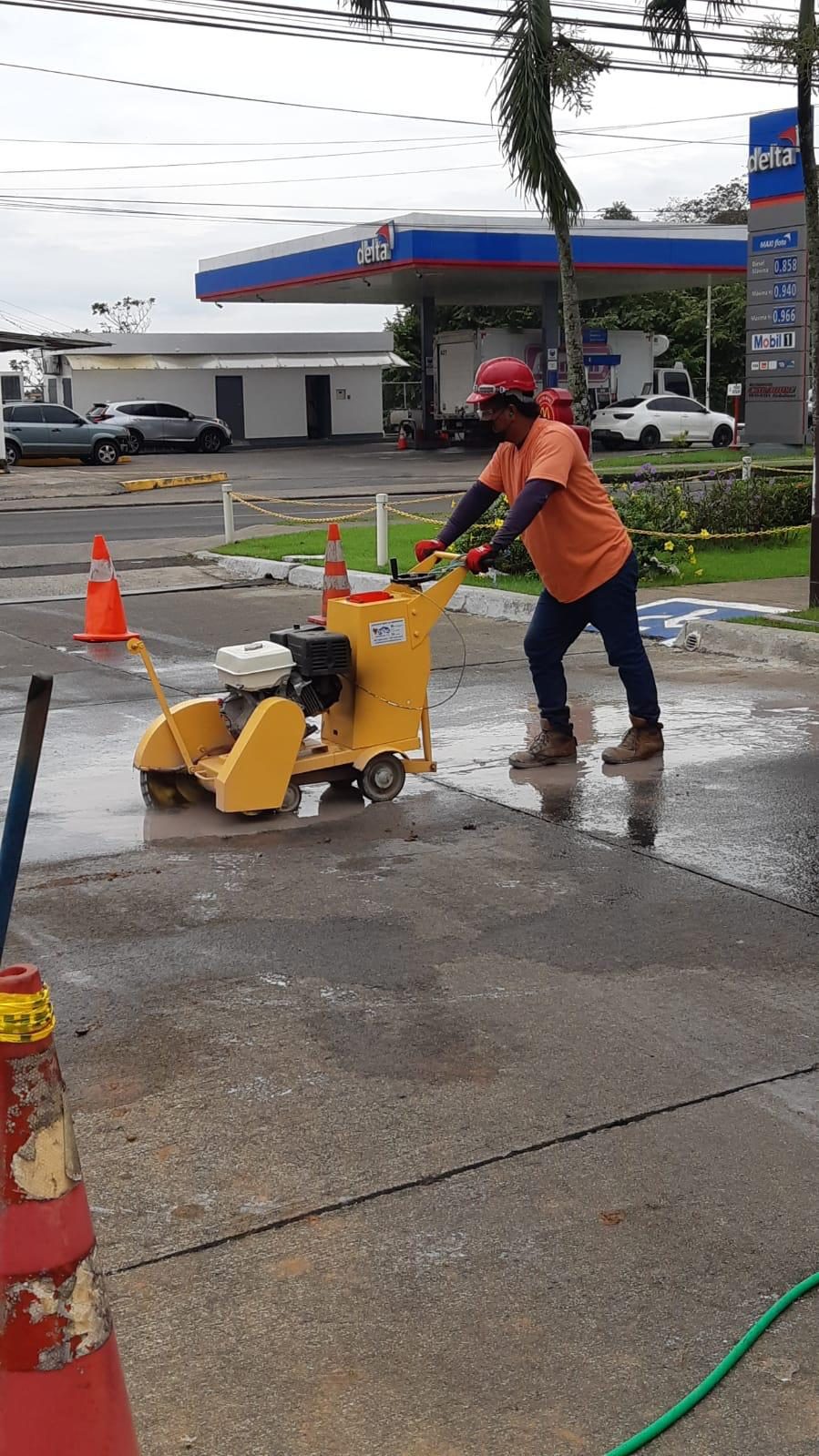 Corte de concreto para obra civil